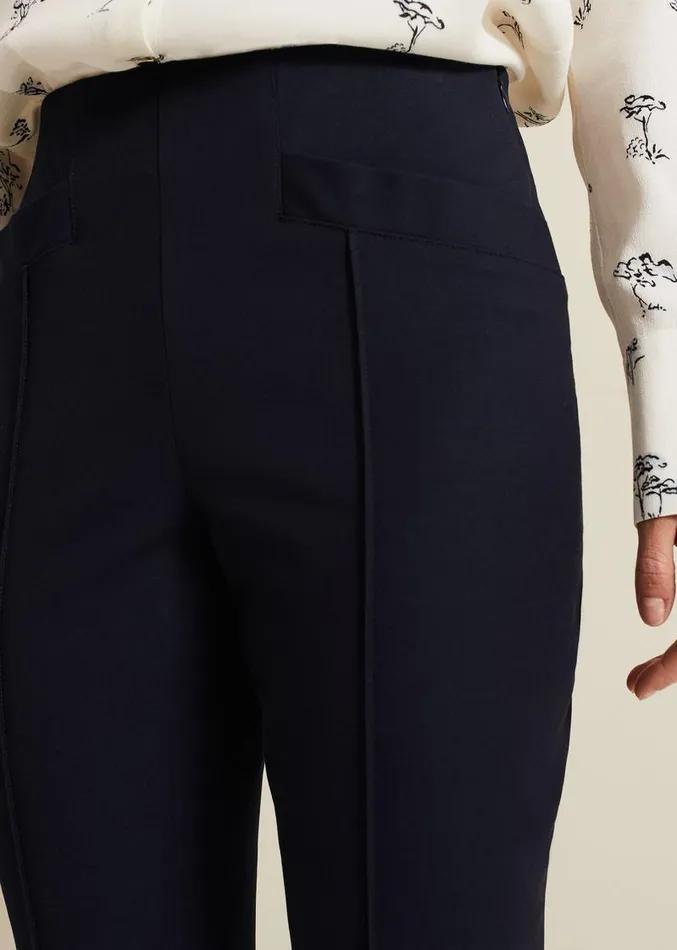 Miah Stretch Capri Trousers Navy Women Phase Eight Trousers
