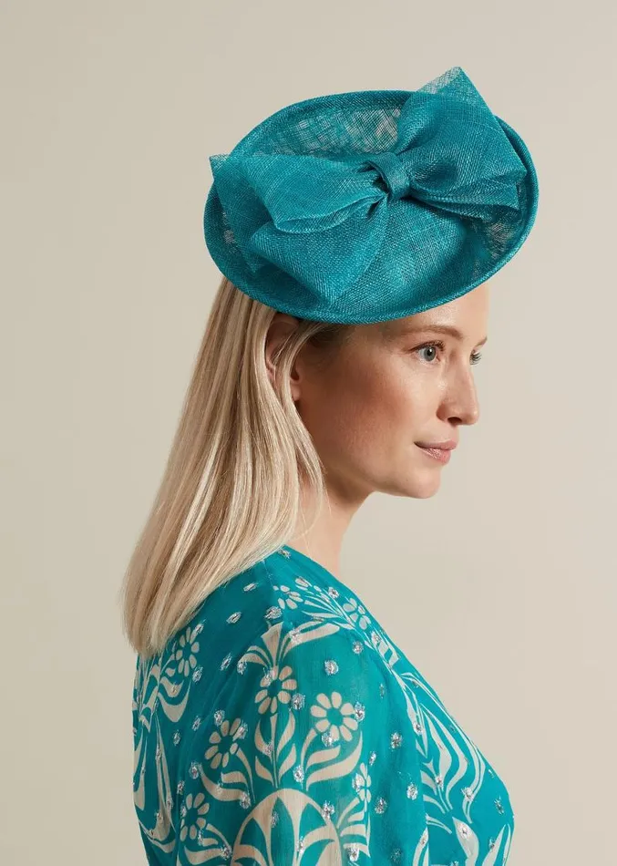 Mini Bow Disc Fascinator Green Women Phase Eight Fascinators and Hats