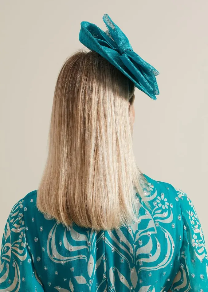 Mini Bow Disc Fascinator Green Women Phase Eight Fascinators and Hats