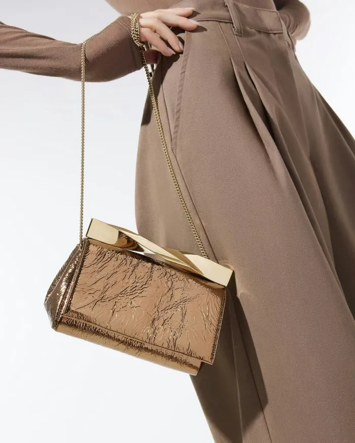 Mini Twist Clutch Brown Women Aquazzura Mini Bags Mini Twist Clutch Brown Women Aquazzura Mini Bags
