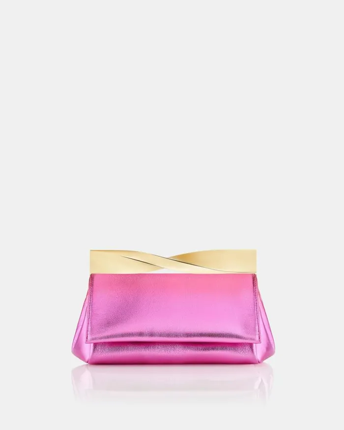 Mini Twist Clutch Fuchsia Women Aquazzura Shoulder Bags Mini Twist Clutch Fuchsia Women Aquazzura Shoulder Bags