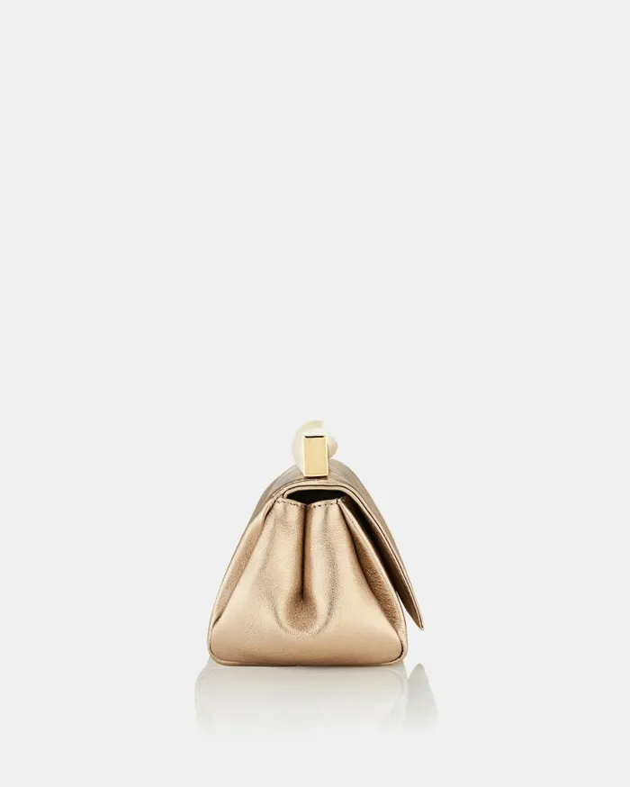 Mini Twist Clutch Gold Women Aquazzura Clutch Bags Mini Twist Clutch Gold Women Aquazzura Clutch Bags