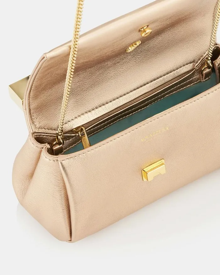 Mini Twist Clutch Gold Women Aquazzura Clutch Bags Mini Twist Clutch Gold Women Aquazzura Clutch Bags