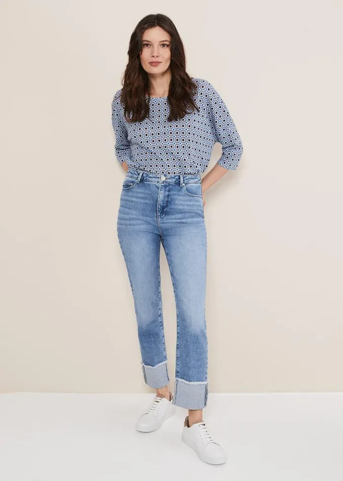 Mirabel Straight Leg Jeans Mid Blue Women Phase Eight Trousers