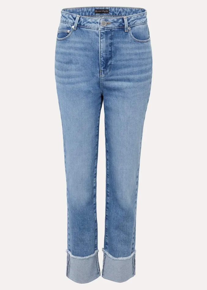 Mirabel Straight Leg Jeans Mid Blue Women Phase Eight Trousers