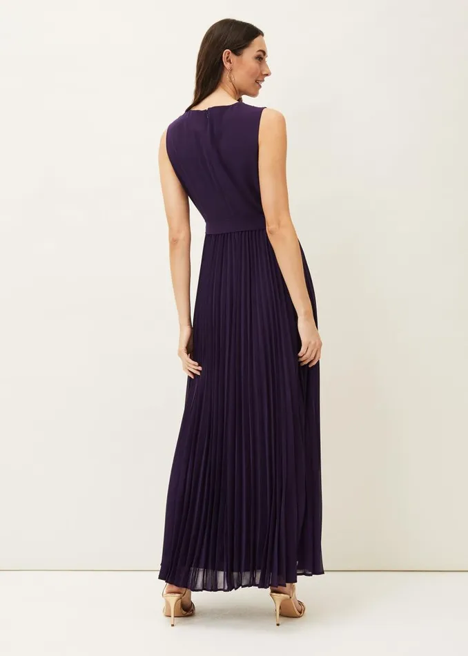 Molly Chiffon Maxi Dress Electric Blue Women Phase Eight Dresses
