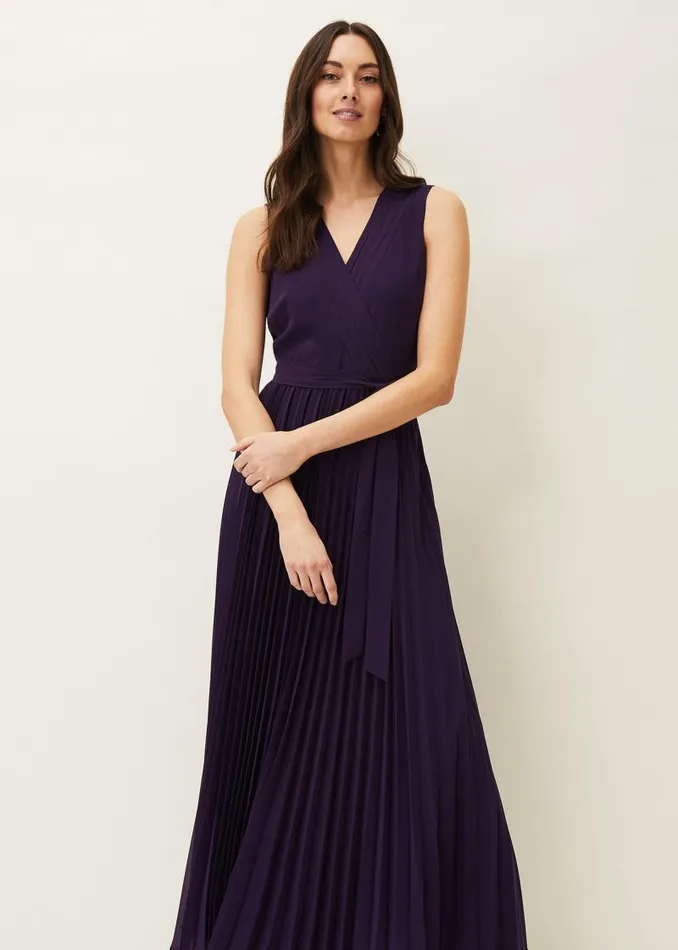 Molly Chiffon Maxi Dress Electric Blue Women Phase Eight Dresses