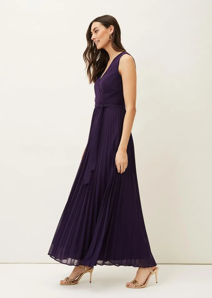 Molly Chiffon Maxi Dress Electric Blue Women Phase Eight Dresses