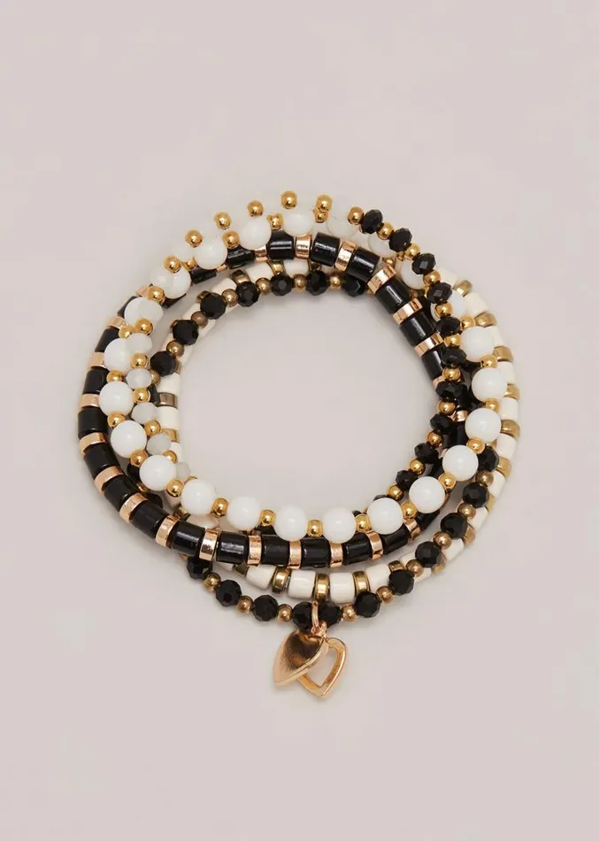 Mono Beaded Stacking Set Blackivory Women Phase Eight Jewellery
