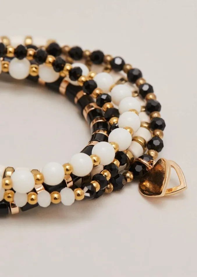 Mono Beaded Stacking Set Blackivory Women Phase Eight Jewellery