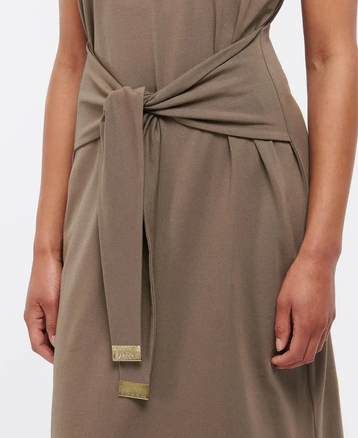 Morgan Midi Dress Classic Black Women Barbour Dresses and Skirts
