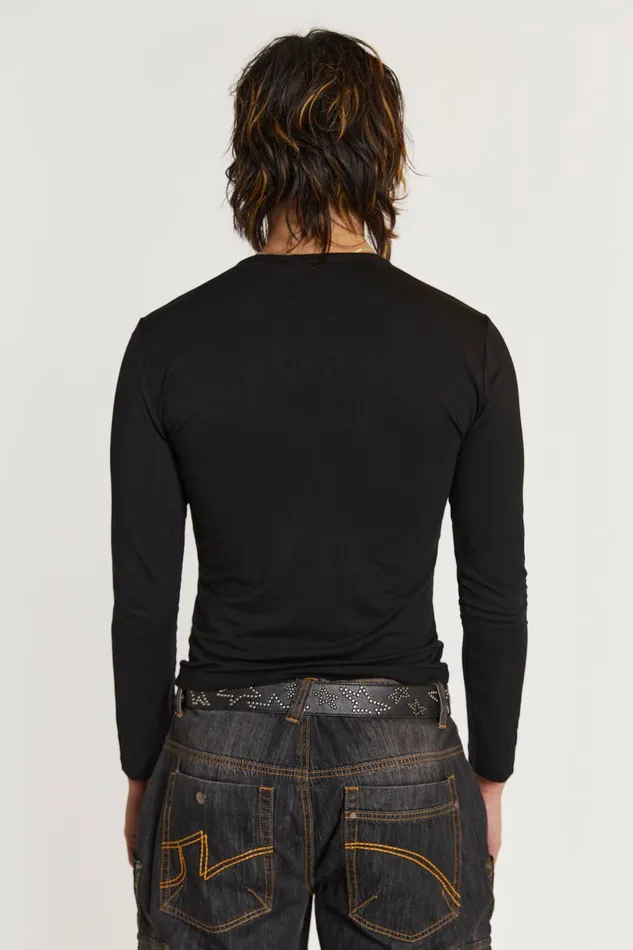 Movie Star Long Sleeve Top Black Men Jaded London TShirts Movie Star Long Sleeve Top Black Men Jaded London TShirts