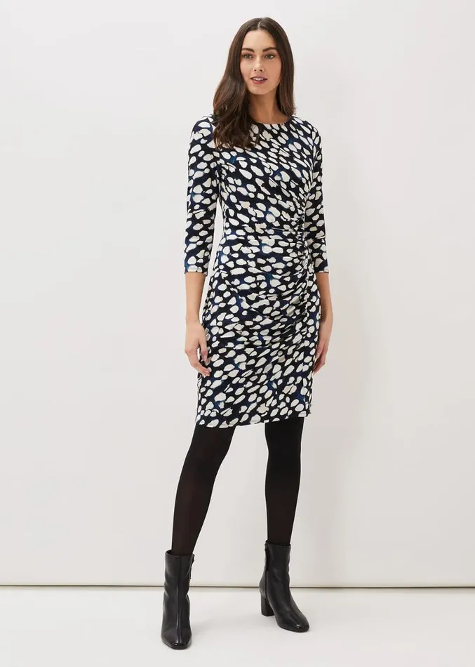 Naava Spot Jersey Dress Multicoloured Women Phase Eight Dresses