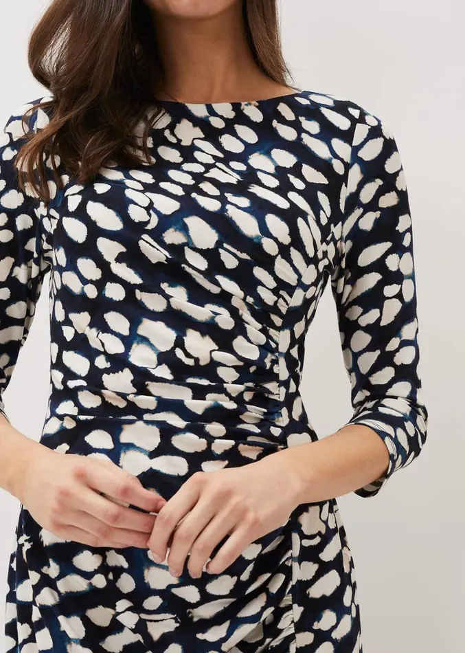 Naava Spot Jersey Dress Multicoloured Women Phase Eight Dresses