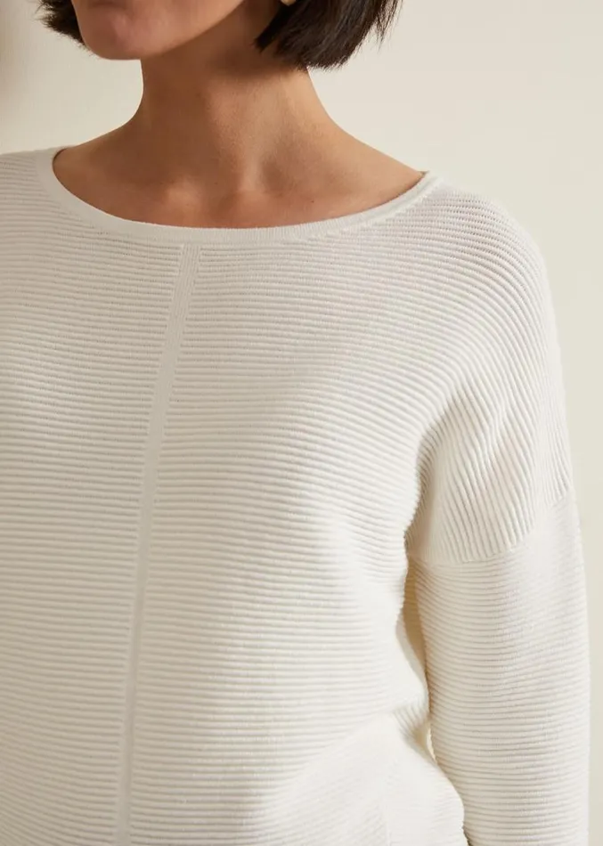 Nellie Ripple Stitch Jumper Ivory Women Phase Eight Knitwear