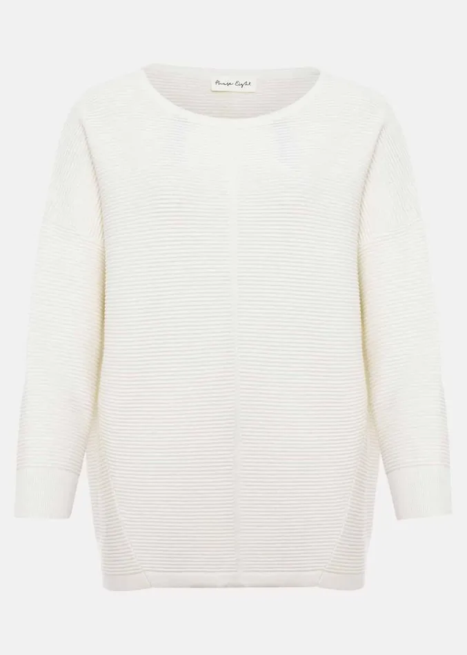 Nellie Ripple Stitch Jumper Ivory Women Phase Eight Knitwear