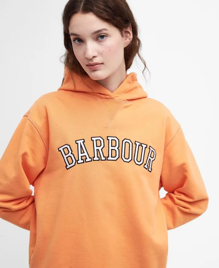Northumberland Hoodie Apricot Crush Women Barbour Hoodies and Sweatshirts