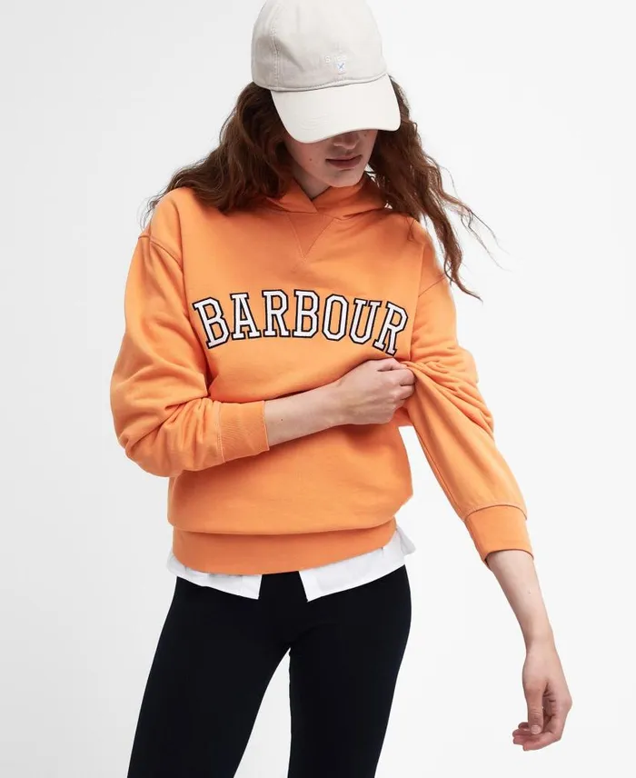 Northumberland Hoodie Apricot Crush Women Barbour Hoodies and Sweatshirts