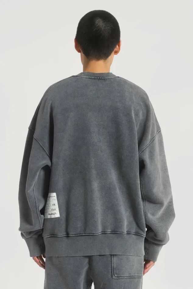 NTRLS Chrome Grey Crew Neck Sweatshirt Chrome Grey Women Jaded London
