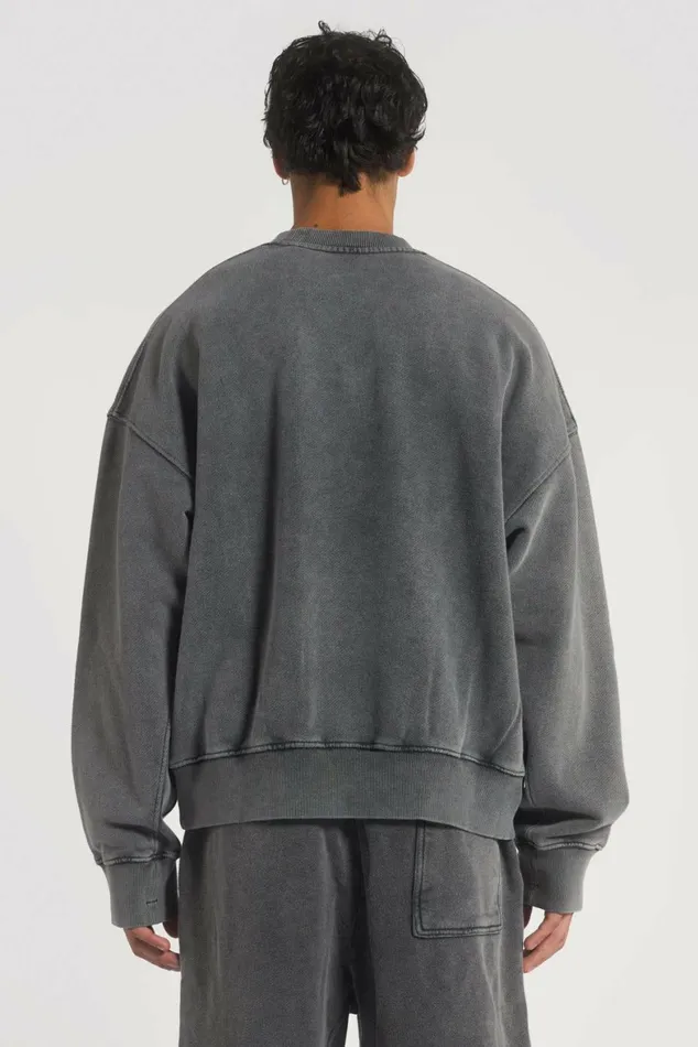 NTRLS Chrome Grey Crew Neck Sweatshirt Chrome Grey Women Jaded London
