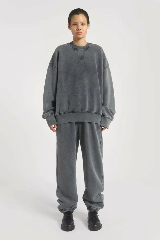 NTRLS Chrome Grey Crew Neck Sweatshirt Chrome Grey Women Jaded London