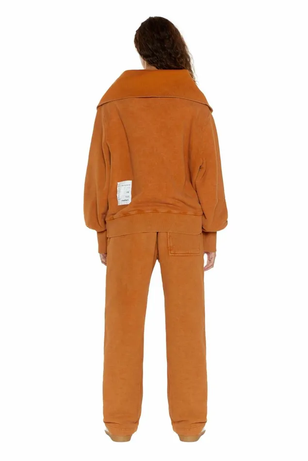 NTRLS Rust Orange Quarter Zip Sweatshirt Stone WomenMen Jaded London Hoodies and Sweatshirts NTRLS Rust Orange Quarter Zip Sweatshirt Stone WomenMen Jaded London Hoodies and Sweatshirts