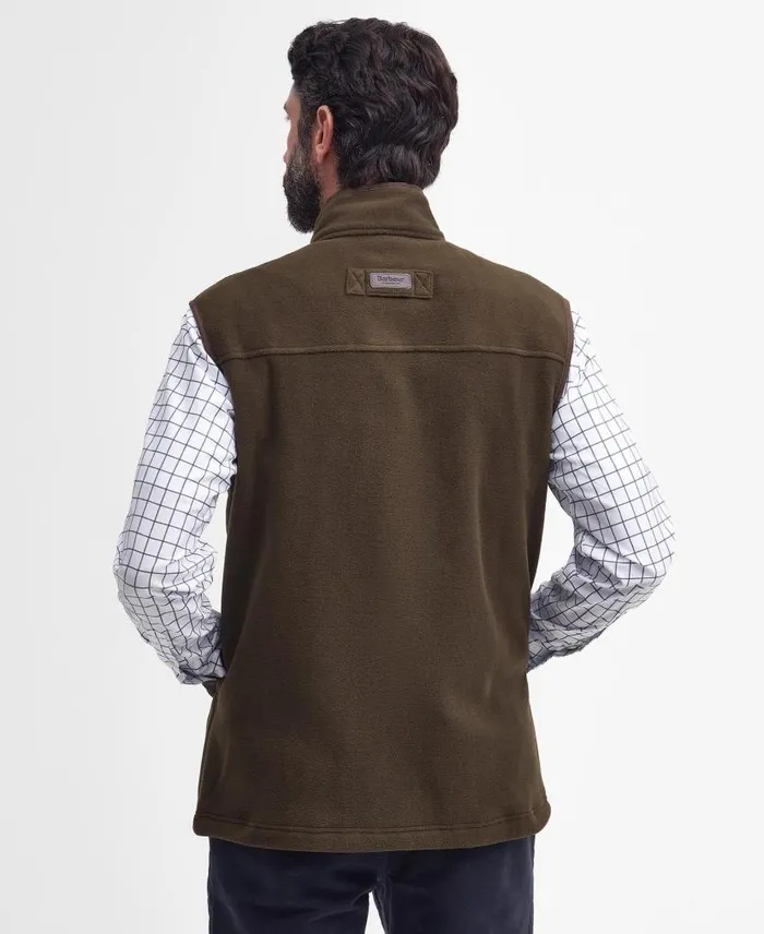 Oakmoor Fleece Gilet Olive Men Barbour Gilets and Liners
