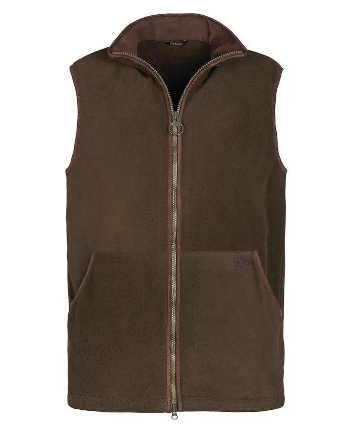 Oakmoor Fleece Gilet Olive Men Barbour Gilets and Liners