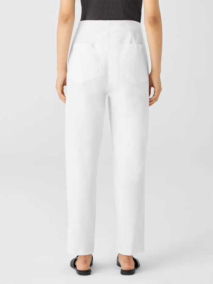 Organic Cotton Denim Tapered Pant White Women Eileen Fisher Denim