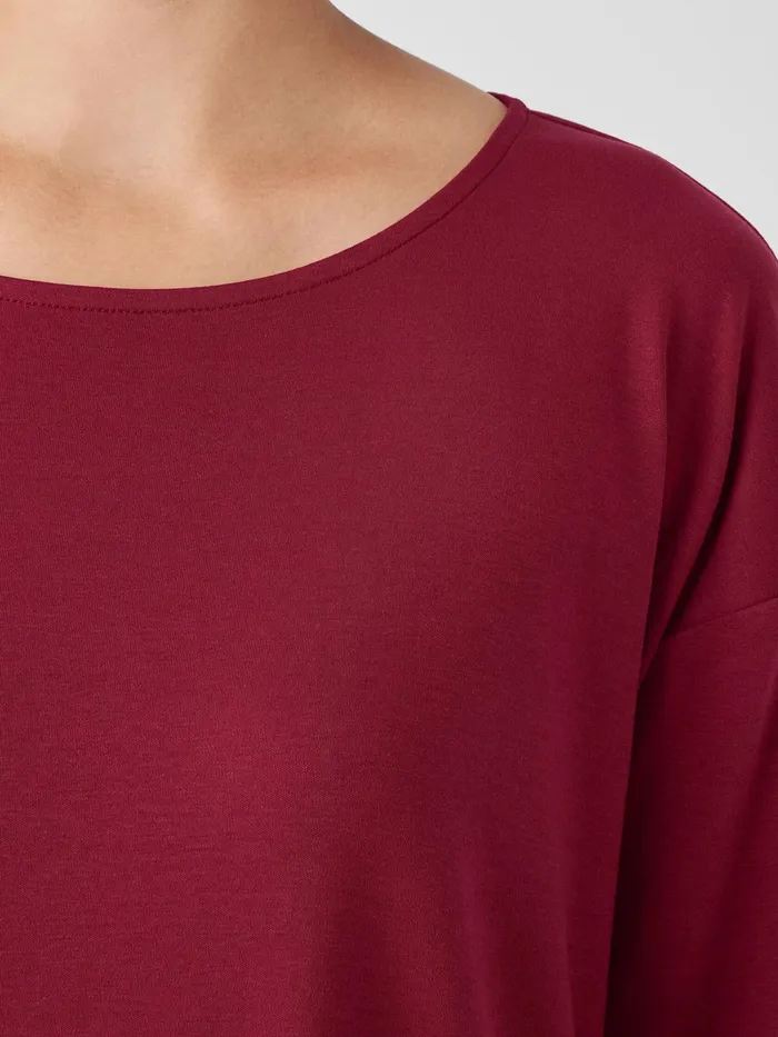 Organic Cotton Interlock Sleep Dress Cranberry Women Eileen Fisher Sleepwear