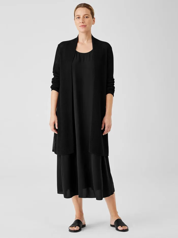 Organic Cotton Silk Cord Long Cardigan Black Women Eileen Fisher Sweaters and Cardigans Organic Cotton Silk Cord Long Cardigan Black Women Eileen Fisher Sweaters and Cardigans