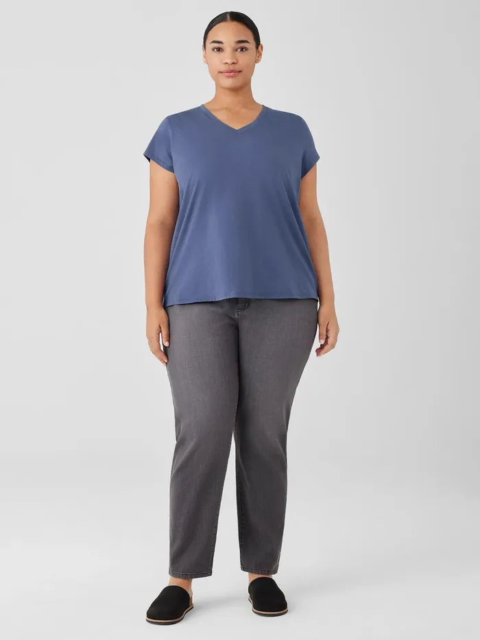 Organic Cotton Stretch Slim Jean Carbon Women Eileen Fisher Pants Shorts and Jumpsuits