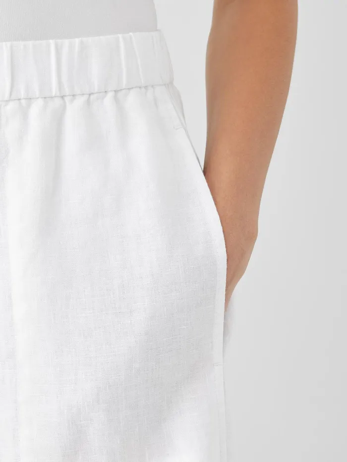Organic Linen Wide Trouser Pant Black Women Eileen Fisher Tops and Tees