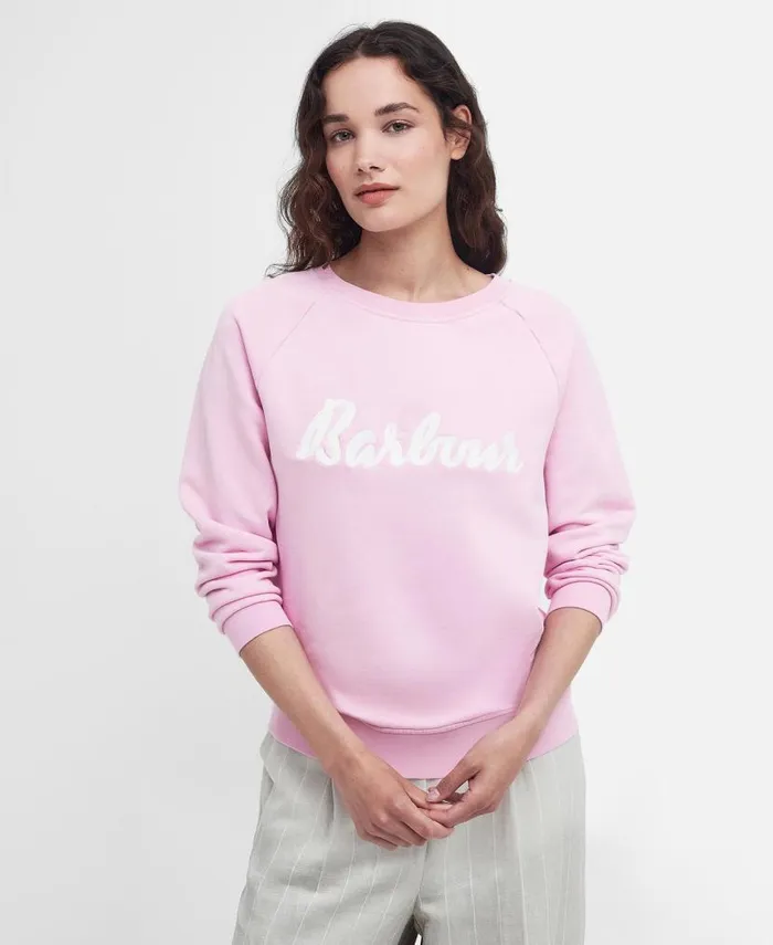 Otterburn Sweatshirt Mallow Pink Women Barbour Jumpers