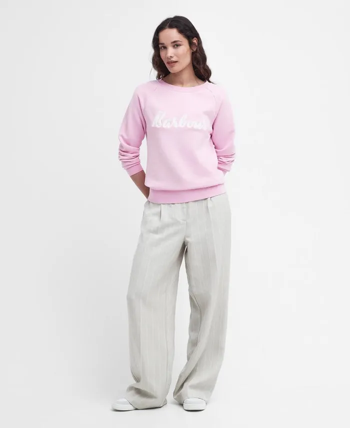 Otterburn Sweatshirt Mallow Pink Women Barbour Jumpers