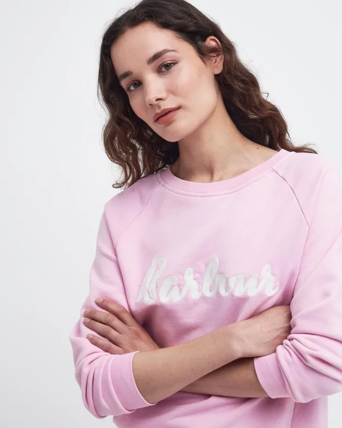 Otterburn Sweatshirt Mallow Pink Women Barbour Jumpers