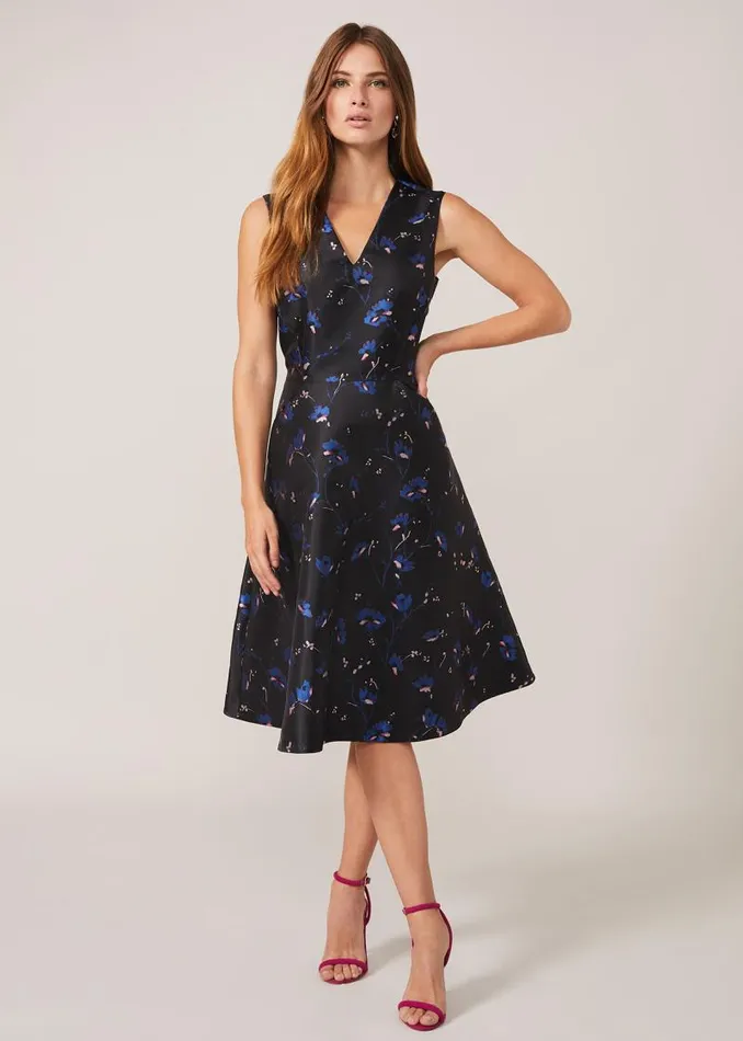 Ottilie Floral Jacquard Fit And Flare Dress Blacksapphire Women Phase Eight Dresses Ottilie Floral Jacquard Fit And Flare Dress Blacksapphire Women Phase Eight Dresses