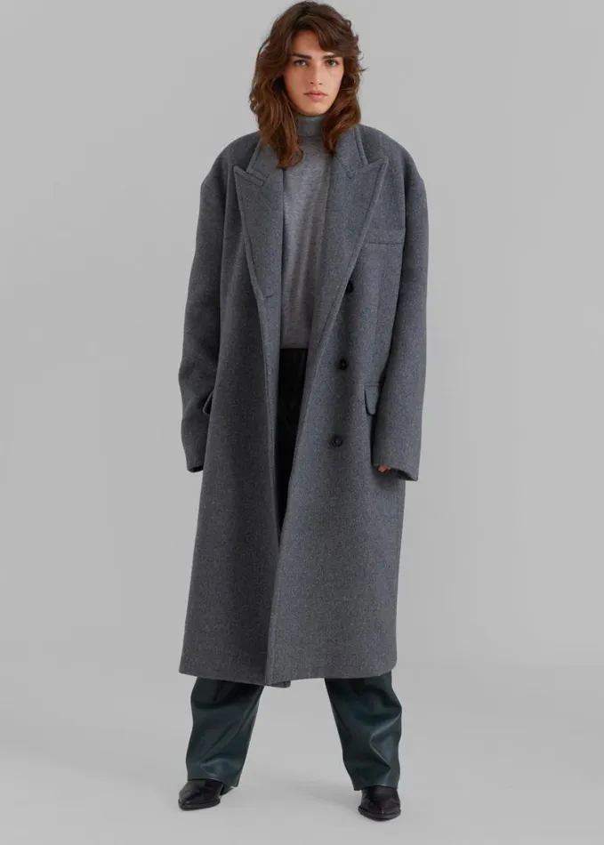 Outerwear Women The Frankie Shop Anya Oversized Coat 8211 Charcoal