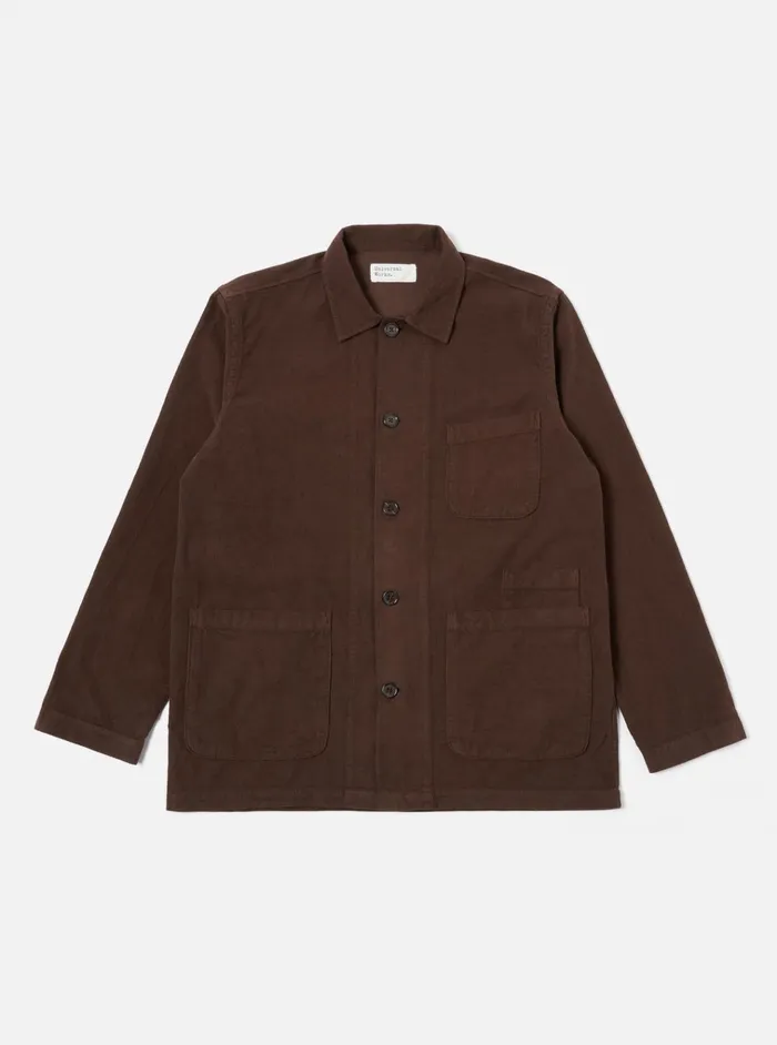 Overshirts Men Universal Works Universal Works Bakers Overshirt In Brown Fine Cord