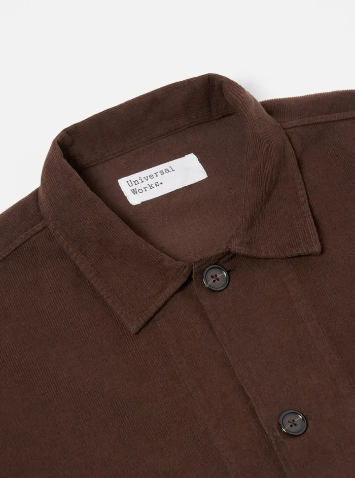 Overshirts Men Universal Works Universal Works Bakers Overshirt In Brown Fine Cord