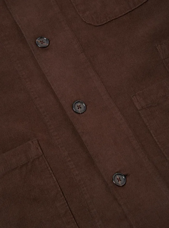 Overshirts Men Universal Works Universal Works Bakers Overshirt In Brown Fine Cord