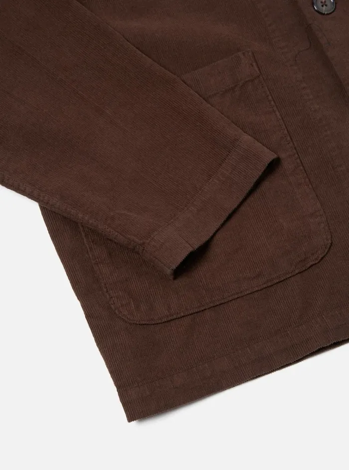 Overshirts Men Universal Works Universal Works Bakers Overshirt In Brown Fine Cord