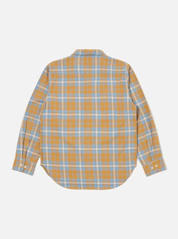 Overshirts Men Universal Works Universal Works Work Shirt In Gold Slub Twill Check