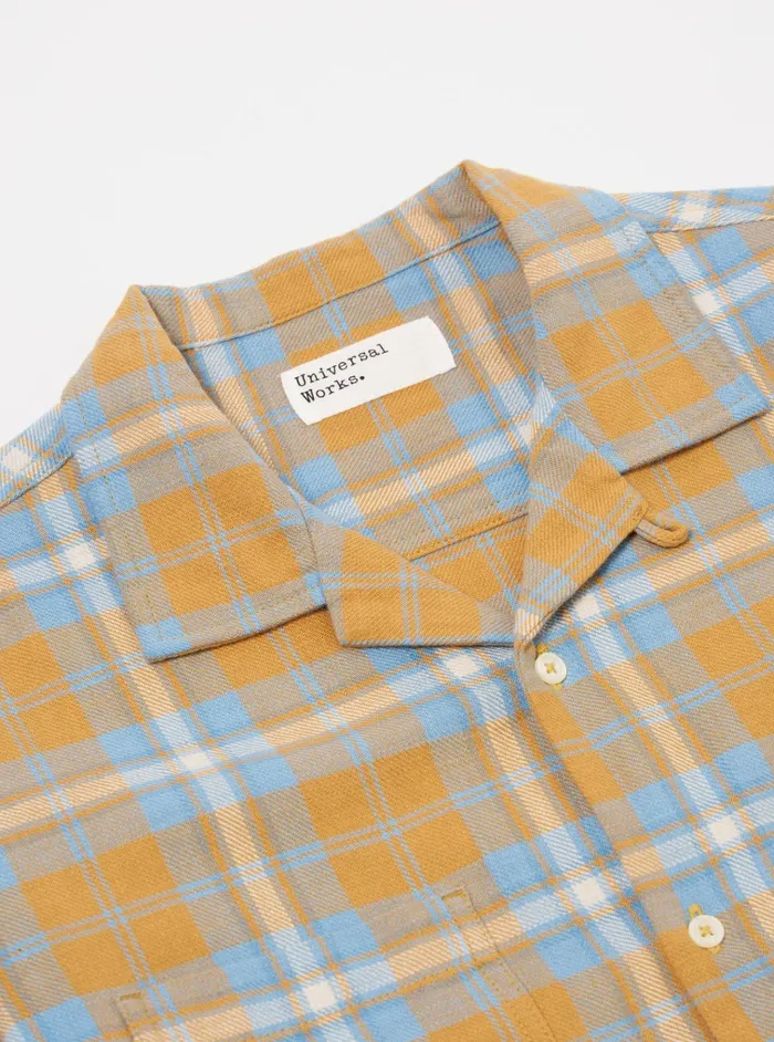 Overshirts Men Universal Works Universal Works Work Shirt In Gold Slub Twill Check