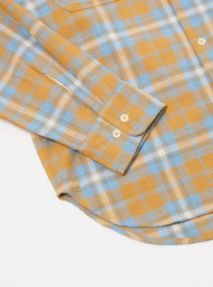 Overshirts Men Universal Works Universal Works Work Shirt In Gold Slub Twill Check