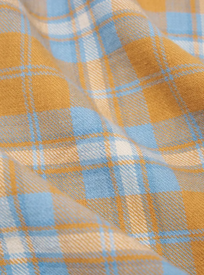 Overshirts Men Universal Works Universal Works Work Shirt In Gold Slub Twill Check