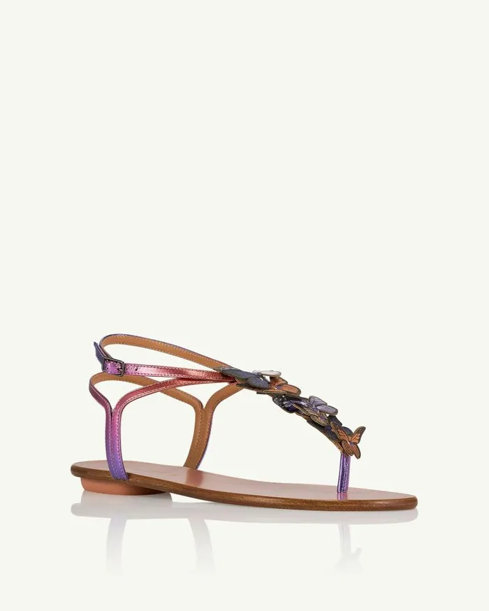 Papillon Sandal Flat Fuchsia Women Aquazzura Sandals