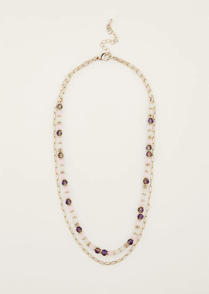 Pastel Bead Layered Necklace Gold Women Phase Eight Jewellery