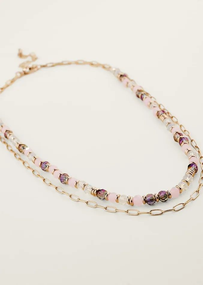 Pastel Bead Layered Necklace Gold Women Phase Eight Jewellery