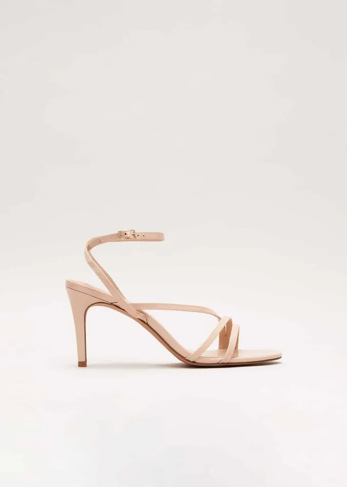 Patent Barely There Strappy Sandal Pale Pink Women Phase Eight Occasion Shoes